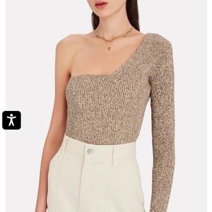 Ronny Kobo Eskarina Marled One-Shoulder Top